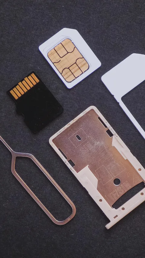 Скрепка, лоток и SIM-карты для установки в смартфон